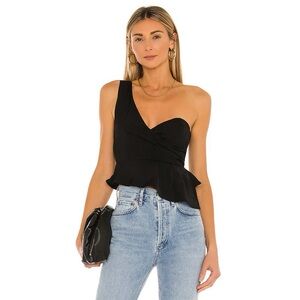 Revolve Superdown Karlie One Shoulder Top in Black Size XX-Small NWT